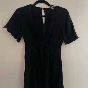 Princess Polly Black Ruffled V-Neck romper